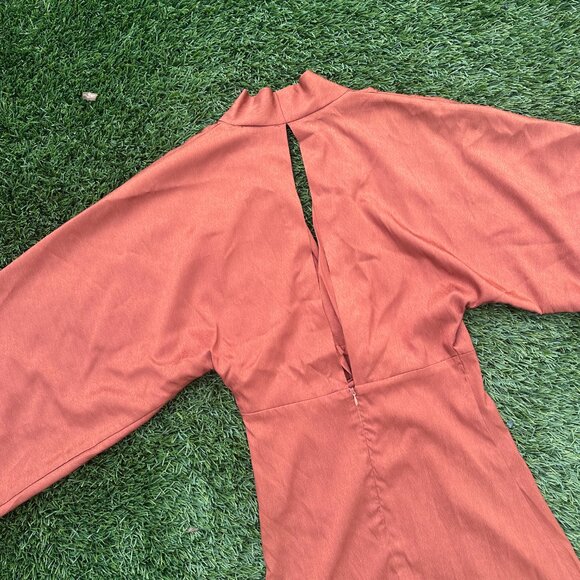 STORIA Satin Kimono Long Sleeve Retro Mini Dress - S - Picture 6 of 10